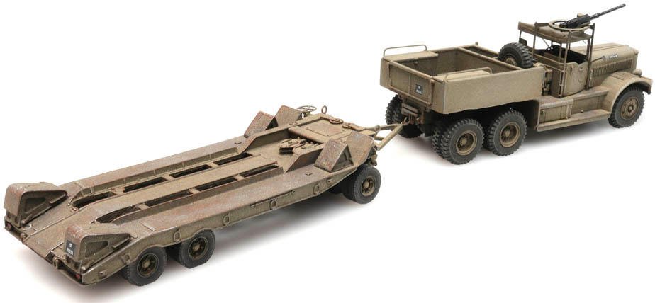 IDF M19 Diamond T avec remorque H0 1:87 Modèle fini en résine, peint Artitec 6870284  