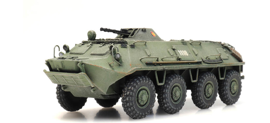 RDA BTR 60PB/SPW 60PB Transport ferroviaire NVA H0 1:87 Modèle fini en résine, peint Artitec 6870287  