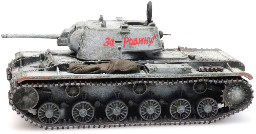 USSR KV-1 Hiver H0 1:87 Modèle fini en résine, peint Artitec 6870334  