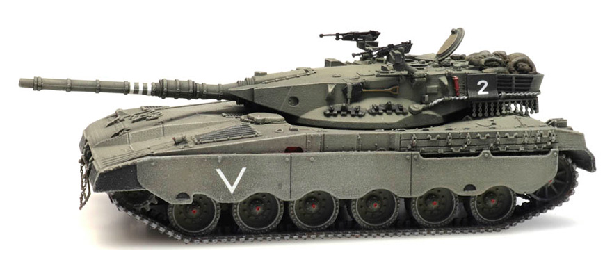 IDF Merkava MK-1 Olive Drab H0 1:87 Modèle fini en résine, peint Artitec 6870338  