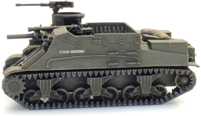 US M7 Priest H0 1:87 Modèle fini en résine, peint Artitec 6870399  