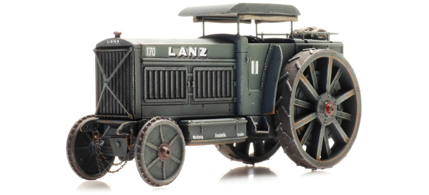 D Tracteur Lanz Heeres H0 1:87 Modèle fini en résine, peint Artitec 6870400  