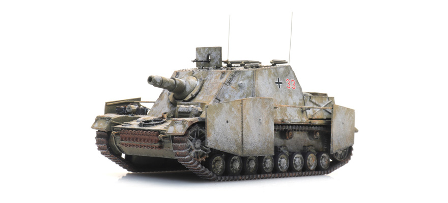 WM Sturmpanzer IV Brummbär Hiver H0 1:87 Modèle fini en résine, peint Artitec 6870406  