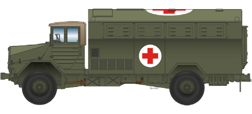 BRD MAN 630 L2 A Ambulance hospitalière de grande capacité (KrKw GR) H0 1:87 Modèle fini en résine, peint Artitec 6870419  