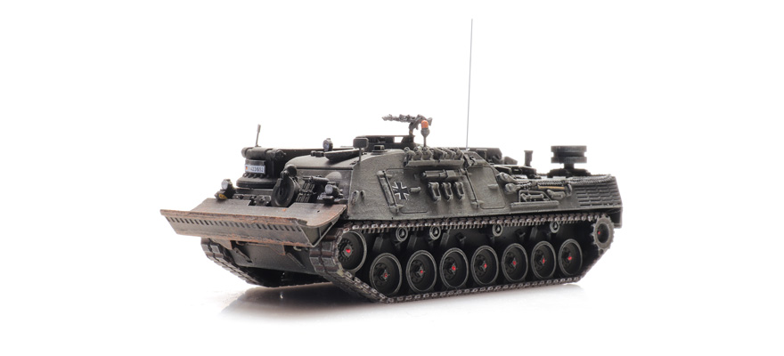 BRD Char de dépannage 2 vert H0 1:87 Modèle fini en résine, peint Artitec 6870420  