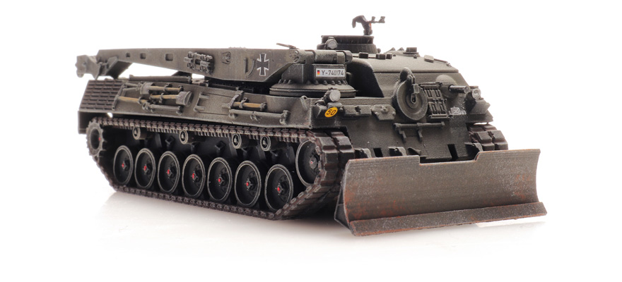 BRD Char de dépannage 2 Chargement H0 1:87 Modèle fini en résine, peint Artitec 6870421  