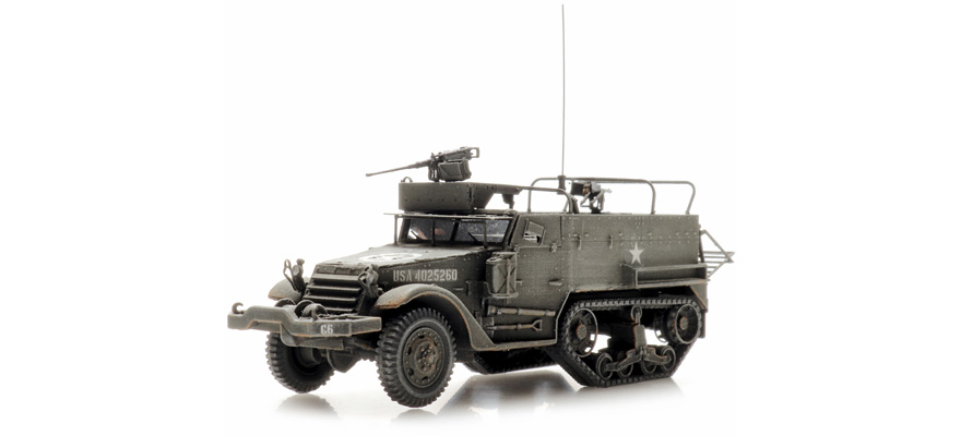 US M2A1 halftrack reconnaissance H0 1:87 Modèle fini en résine, peint Artitec 6870435  