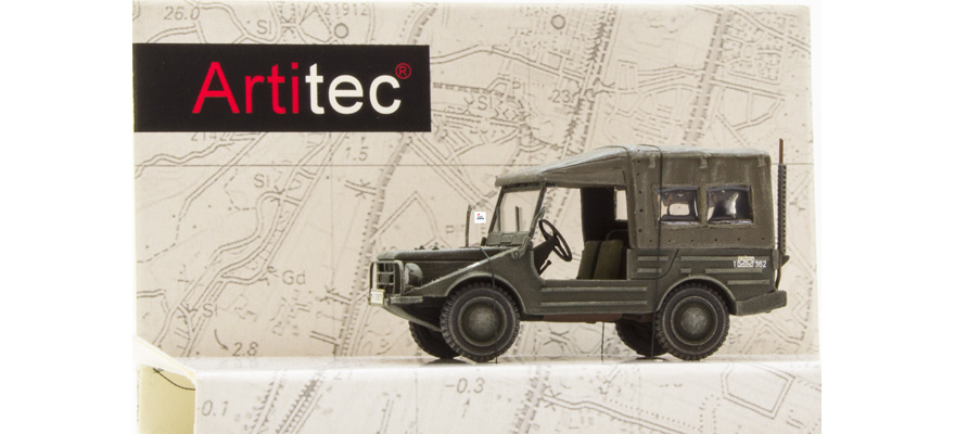 BRD DKW Munga 91/8 H0 1:87 Modèle fini en résine, peint Artitec 6870450  