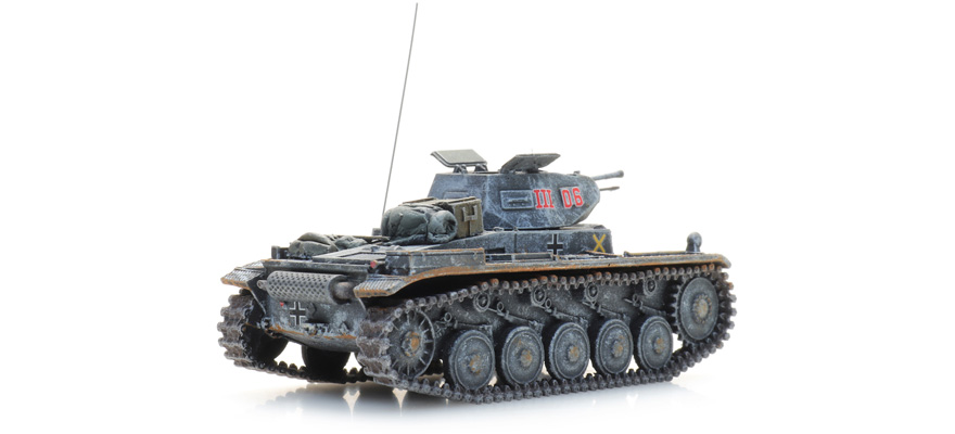 WM Pz.Kpfw. II version C, hiver H0 1:87 Modèle fini en résine, peint Artitec 6870469  