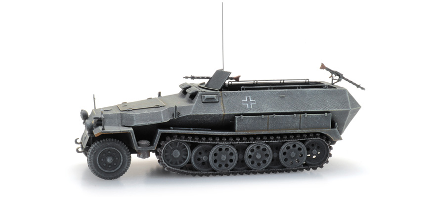WM Sd.Kfz. 251/1 Ausf. C, gris H0 1:87 Modèle fini en résine, peint Artitec 6870471  