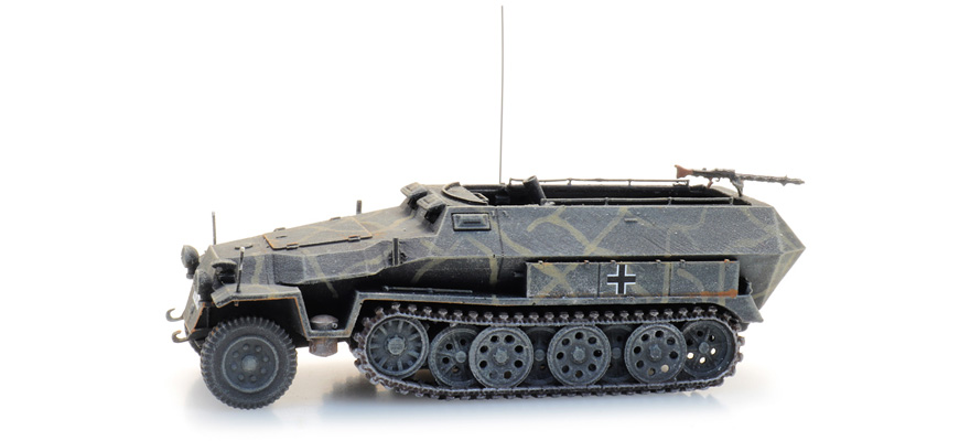 WM Sd.Kfz. 251/2 Ausf. C, lance-grenades gris H0 1:87 Modèle fini en résine, peint Artitec 6870476  