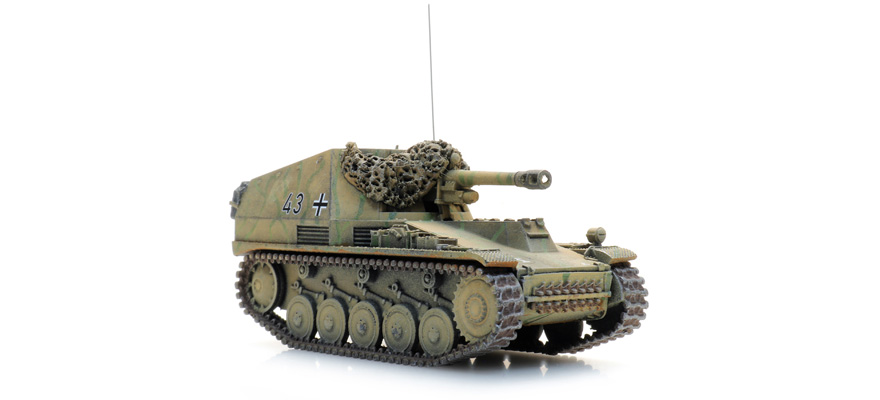 WM Sd.Kfz. 124 Camouflage Guêpe H0 1:87 Modèle fini en résine, peint Artitec 6870486  