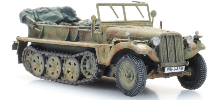 WM Sdkfz 10 Camouflage H0 1:87 Modèle fini en résine, peint Artitec 6870495  
