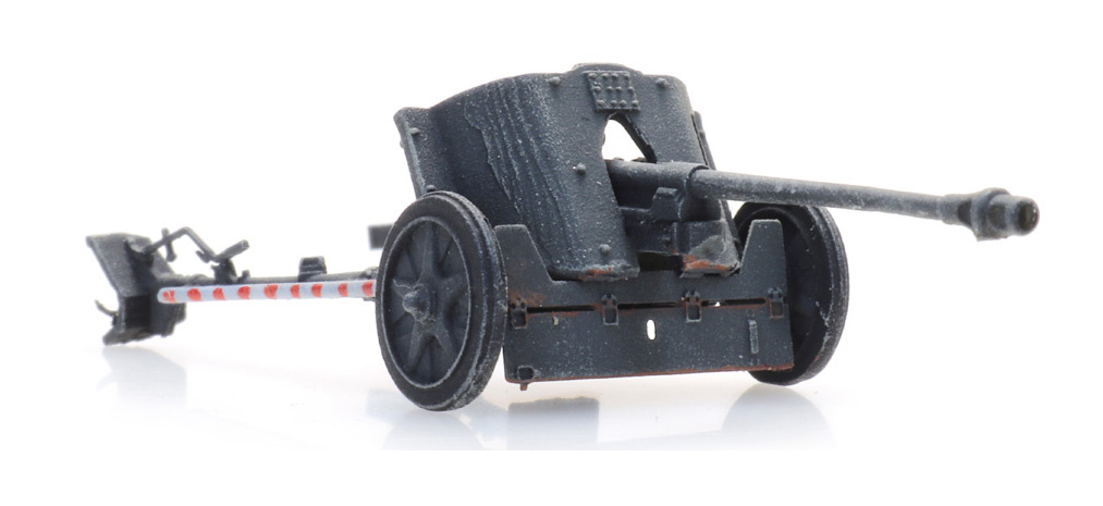 WM 50mm PAK 38 gris H0 1:87 Modèle fini en résine, peint Artitec 6870498  