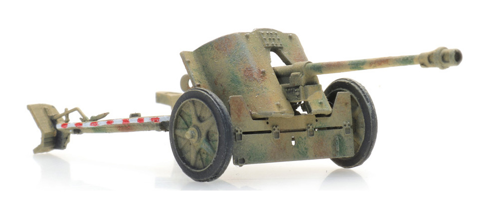WM 50mm PAK 38 camouflage H0 1:87 Modèle fini en résine, peint Artitec 6870511  