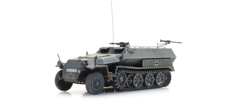 WM Sd.Kfz. 251/1 Ausf. C, (S)MG, gris H0 1:87 Modèle fini en résine, peint Artitec 6870512  