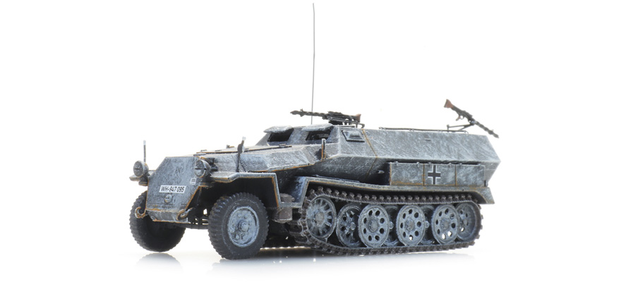 WM Sd.Kfz. 251/1 Ausf. C (S)MG, hiver H0 1:87 Modèle fini en résine, peint Artitec 6870514  