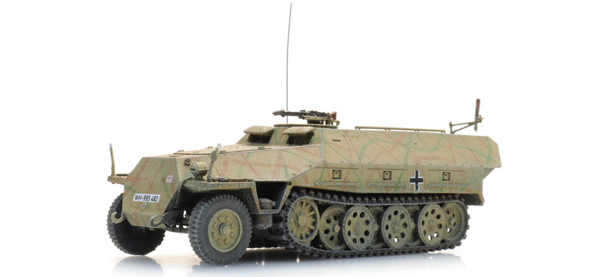WM Sdkfz 251/1 Ausf D (S)MG Camouflage H0 1:87 Modèle fini en résine, peint Artitec 6870515  