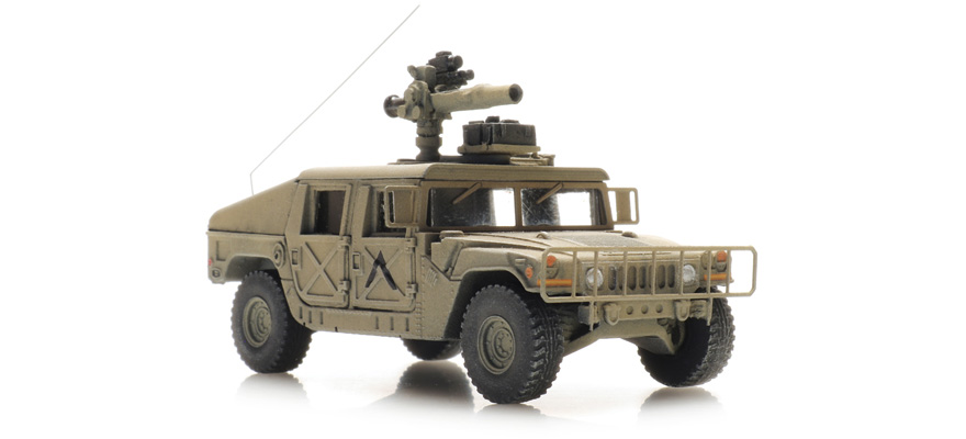 US Humvee Desert TOW H0 1:87 Modèle fini en résine, peint Artitec 6870539  