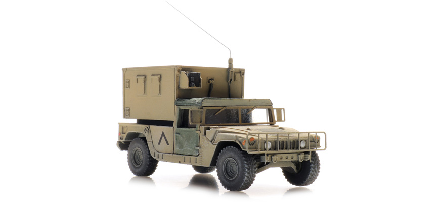 US Humvee Desert Shelter H0 1:87 Modèle fini en résine, peint Artitec 6870541  