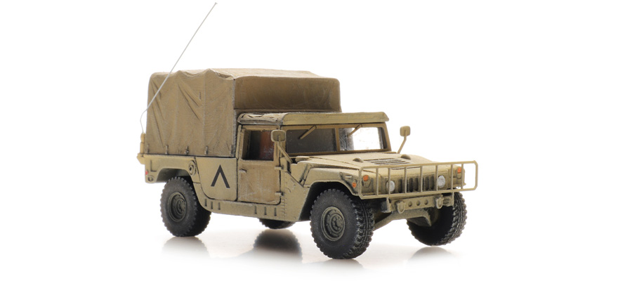 US Humvee Desert Cargo H0 1:87 Modèle fini en résine, peint Artitec 6870542  