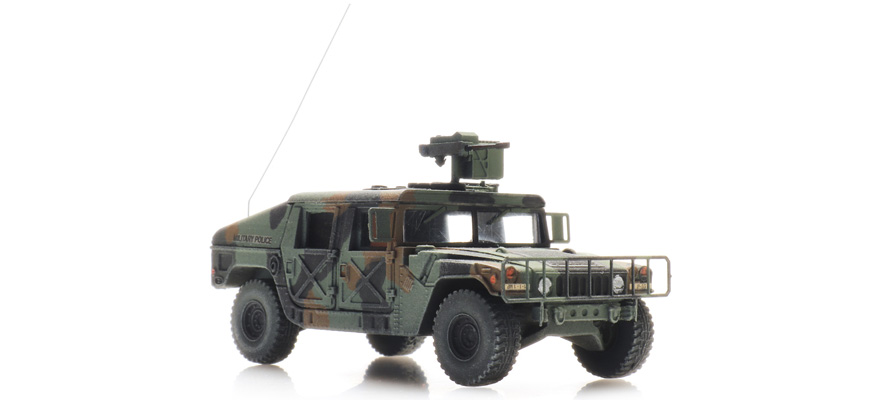 US Humvee Camo Armored GW MP H0 1:87 Modèle fini en résine, peint Artitec 6870545  