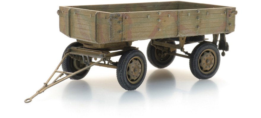 WM Remorque à unité E3 3t, camo H0 1:87 Modèle fini en résine, peint Artitec 6870560  