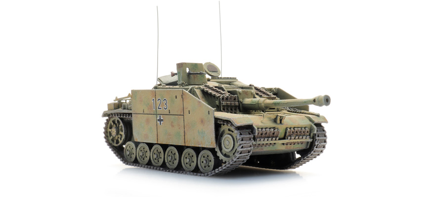 WM StuG III Ausf. G, camouflage 3 tons H0 1:87 Modèle fini en résine, peint Artitec 6870562  