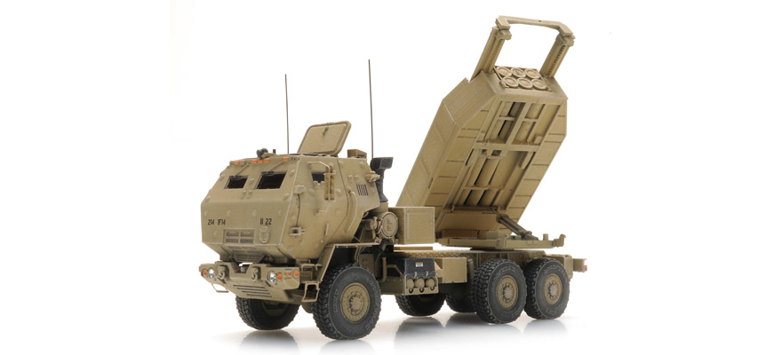 US M142 HIMARS Désert H0 1:87 Modèle fini en résine, peint Artitec 6870692  