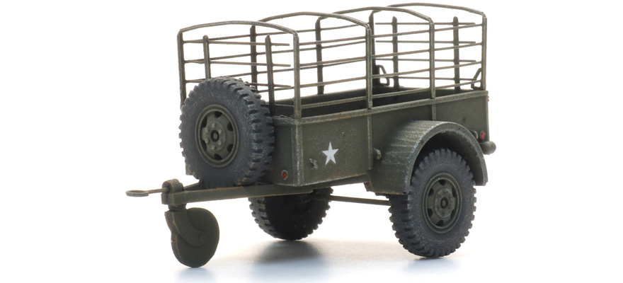 US Ben Hur trailer ouvert H0 1:87 Modèle fini en résine, peint Artitec 6870740  