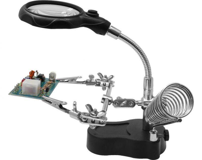 Donau HH3 Troisième main avec loupe et pince brucelles