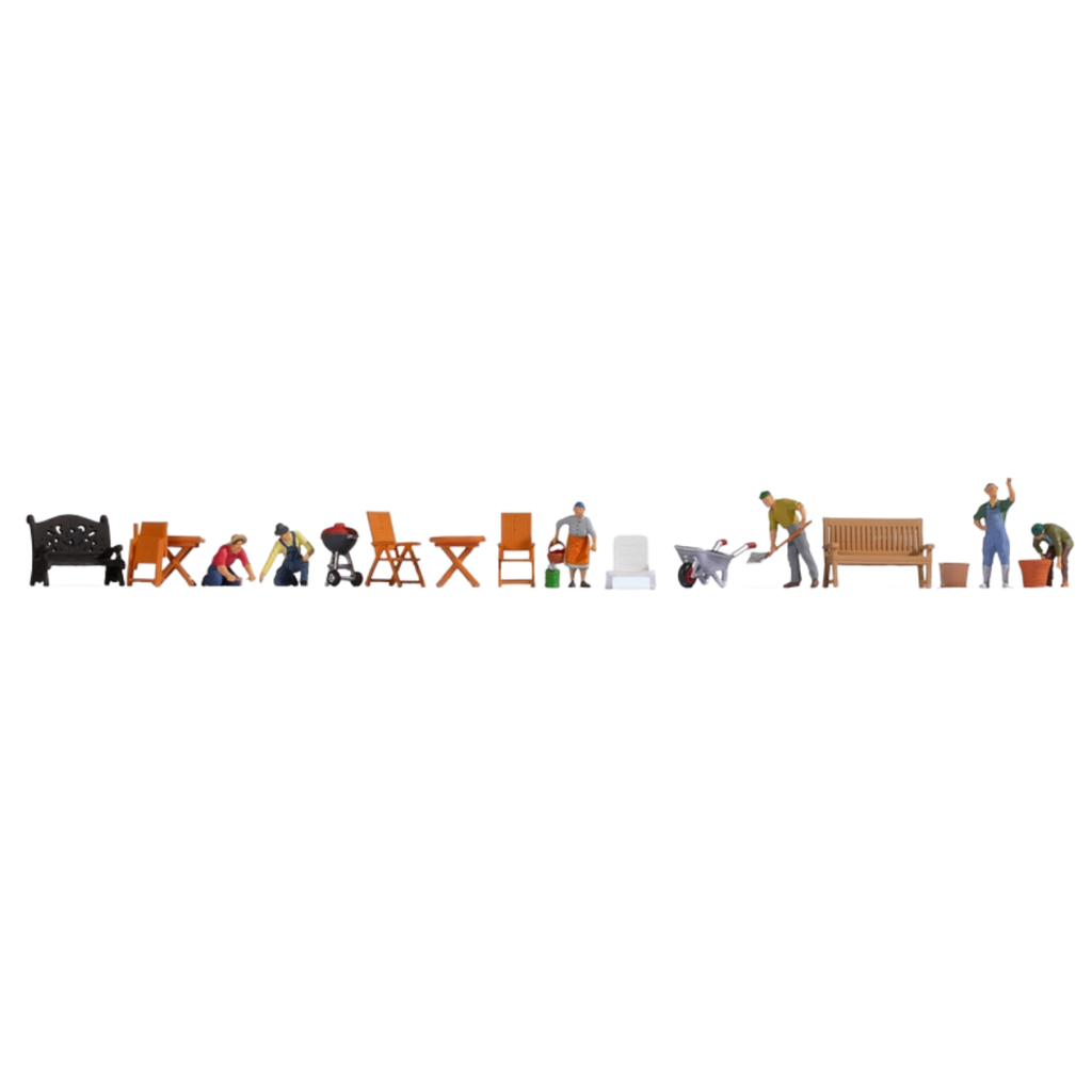 noch 16215 Pack de 6 personnages avec accessoires de jardin