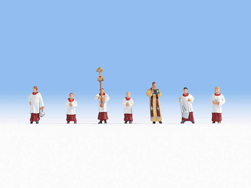 Noch 15410   Prêtre et servants de messe