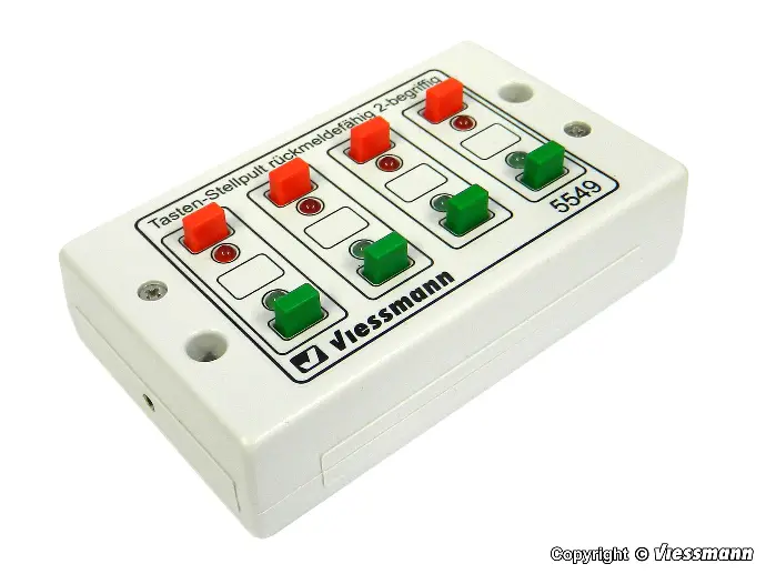 Viessmann 5549 Uni.Tasten-Stellpult,rueckm.