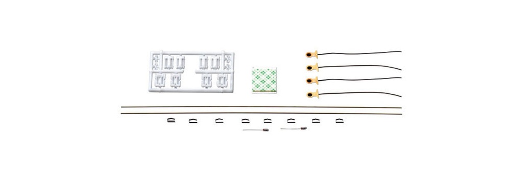ROCO 40361 Kit d’éclairage universel pour wagons court avec prise de courant sur boite d'essieux