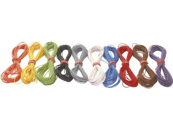 [73-10099-12] Fils de câblage en PVC, LifY 0,05 mm², 10 couleurs Tams Elektronik 73-10099-12 