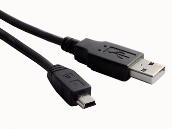 Câble USB 2.0, A-Mini-B 5 pôles, longueur : 1,2 m  Tams Elektronik 73-80230-01 