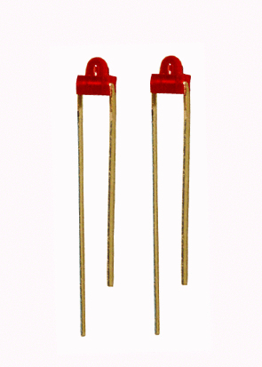 LED, câblée, 1,6 mm, couleur diffuse, rouge, 50-150 mcd, 80°, par 10 Tams Elektronik 81-30196-10 