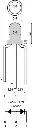Duo-LED 3 mm, anode commune, diffus, blanc chaud-rouge, pack de 2 Tams Elektronik 81-39226-02 
