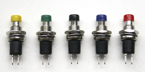 [84-52123-05] Bouton-poussoir, rond, 1xNO, HighQuality, noir, lot de 5 Tams Elektronik 84-52123-05 