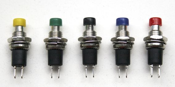 Bouton-poussoir, rond, 1xNO, HighQuality, rouge, lot de 5 Tams Elektronik 84-52127-05 