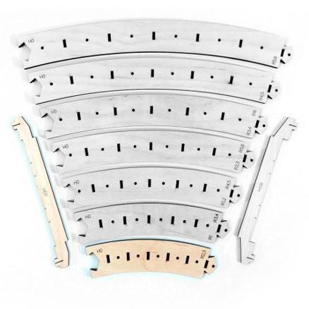 Gabarit de pose de voie rayon R2/R3 pour voie sans ballast HCT95620D-F I-Track France 