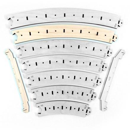 Gabarit de pose de voie rayon R4/R5 ou R7/R8 pour voie sans ballast  HCT95620N-F I-Track France 