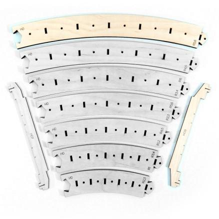 Gabarit de pose de voie rayon R5/R6 ou R8/R9 pour voie avec ballast HCT95620P-B I-Track France 