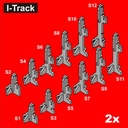 Pieds pour Rondela ou pour Segment - n° 1-12 Jeu de 12 paires HCT9691A I-Track France 