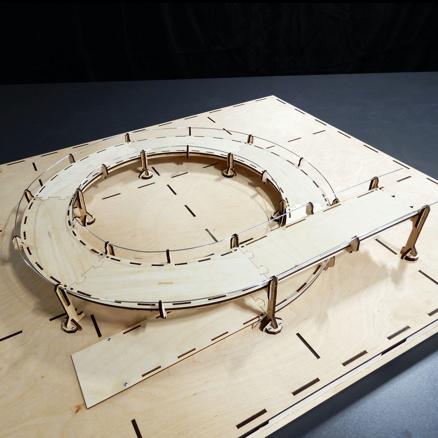 N Rondela- R261,8/295,4mm, 360° double voie, cercle de base HCT9982DR3 I-Track France 