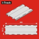 Segment de voie voie double 131,5x460mm 4p. HCT9655D I-Track France 