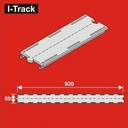 H0 Segments droits voie unique 80x920mm 2p. HCT9657 I-Track France 