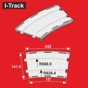 H0 Segment courbe  double voie R 826,4/888,0mm 15° 6p. HCT9667D I-Track France 