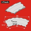 H0 Segment courbe  double voie R 358/419,6mm 3pcs HCT9672D I-Track France 